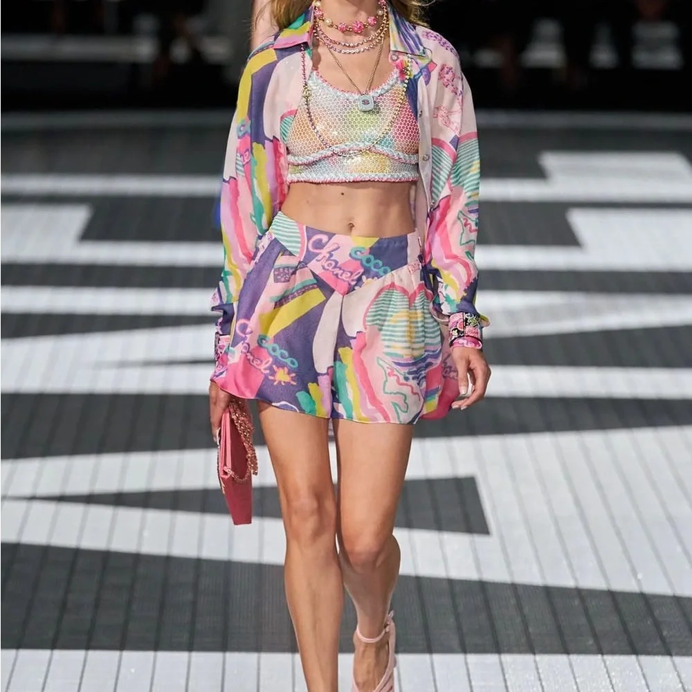 CHANEL LA Disco Barbie Cruise Collection Shorts - Picture 11 of 12